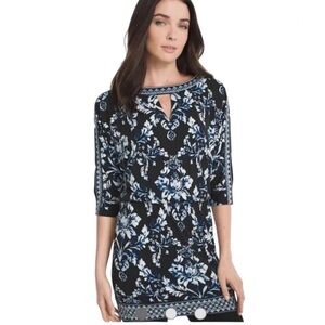 Navy, Blue, and White Floral Dress / Tunic